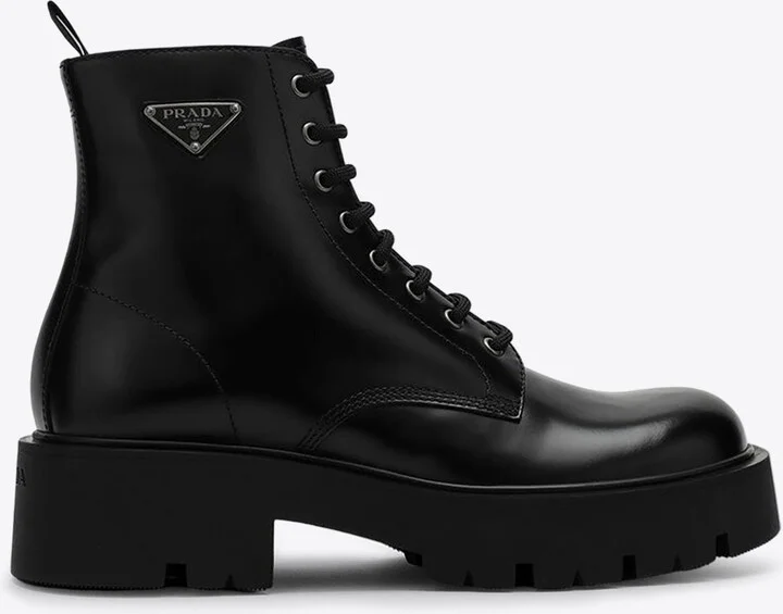 Brushed Leather Ankle Boots