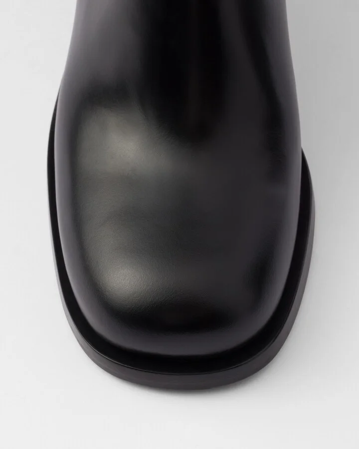 Brushed leather booties - Image 6