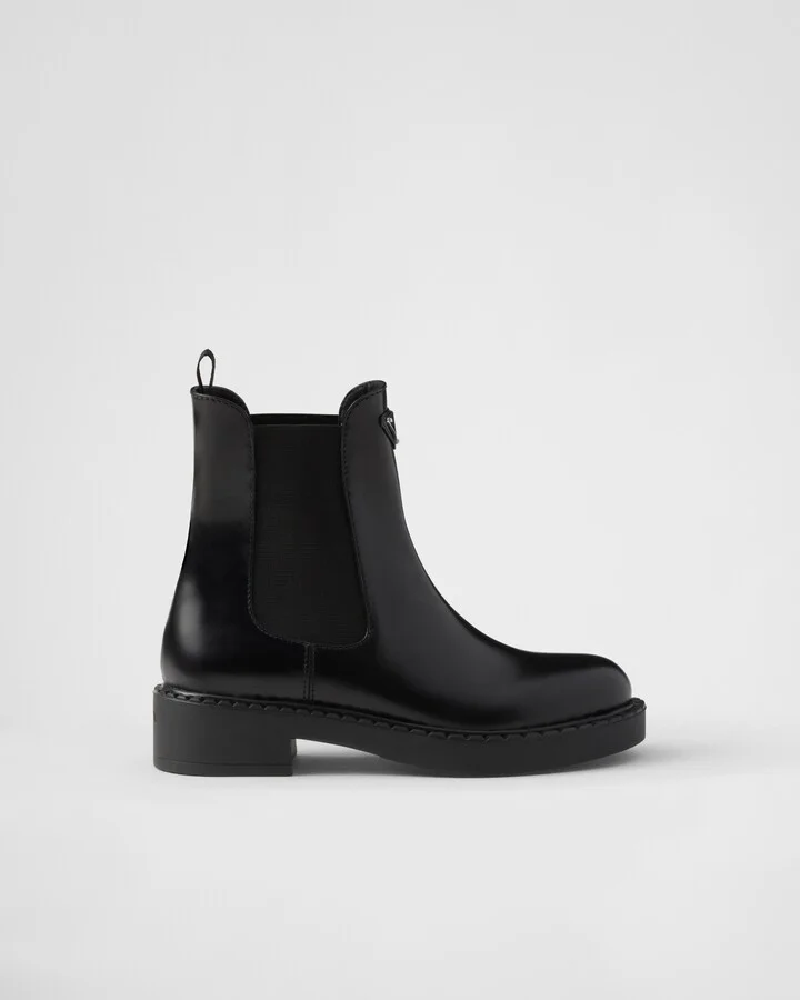 Brushed leather Chelsea booties - Image 2