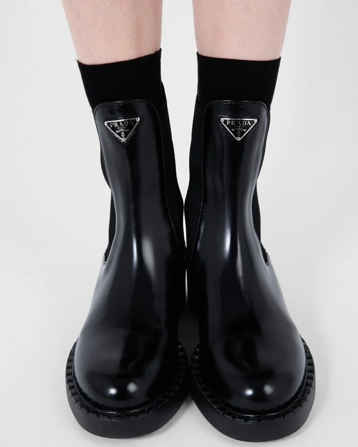 Brushed leather Chelsea boots - Image 3