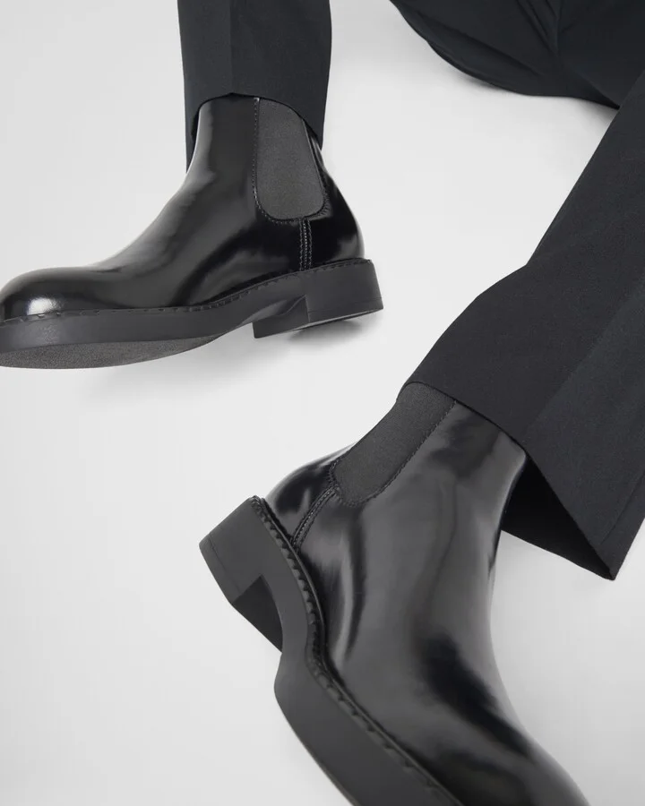 Brushed leather Chelsea boots - Image 3