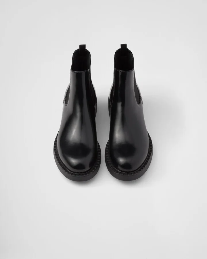Brushed leather Chelsea boots - Image 4