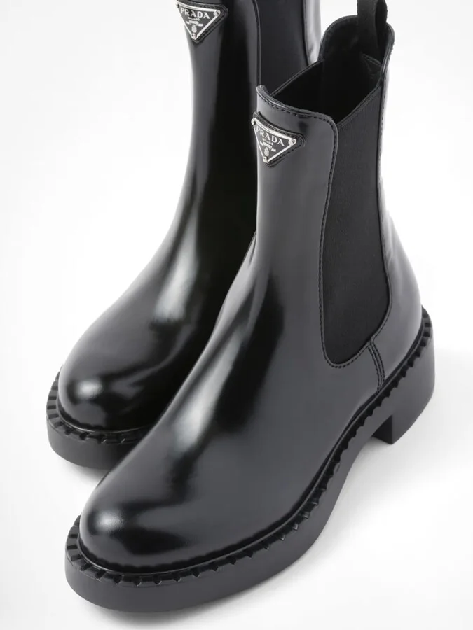 brushed leather Chelsea boots - Image 5