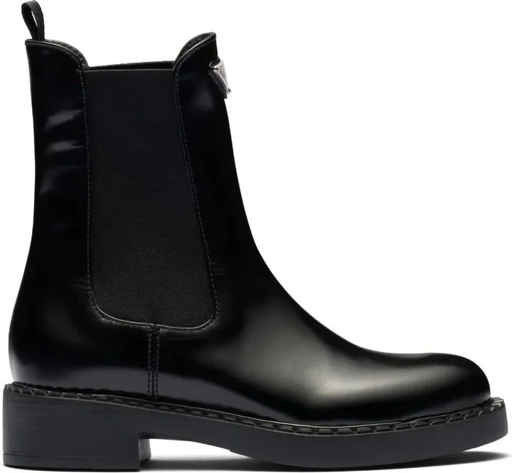 brushed leather Chelsea boots