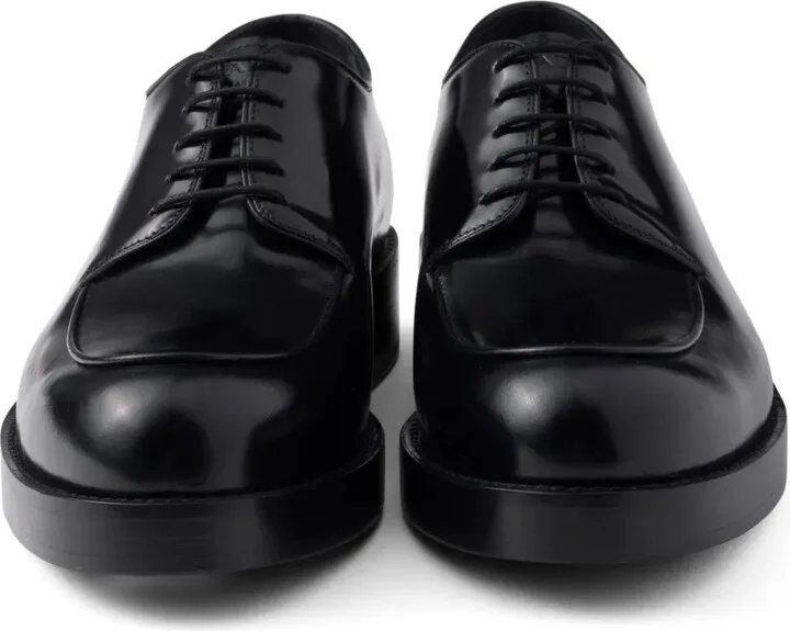 Brushed Leather Derby Shoes - Image 5
