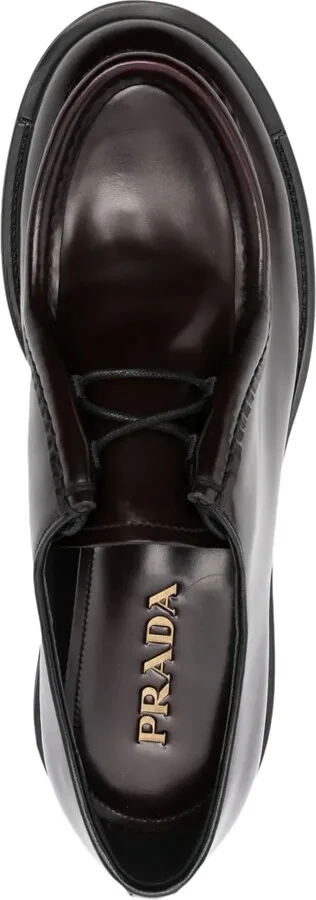 brushed-leather Derby shoes - Image 4