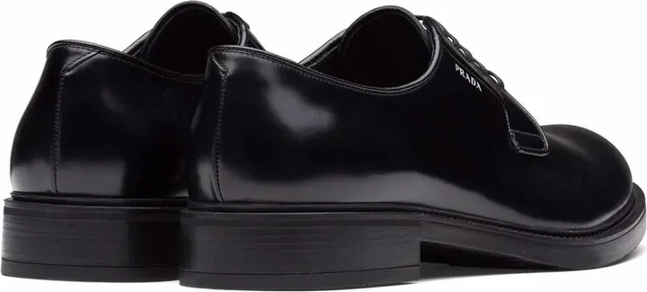 brushed-leather Derby shoes - Image 3
