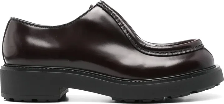 brushed-leather Derby shoes