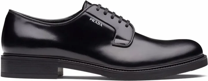 brushed-leather Derby shoes