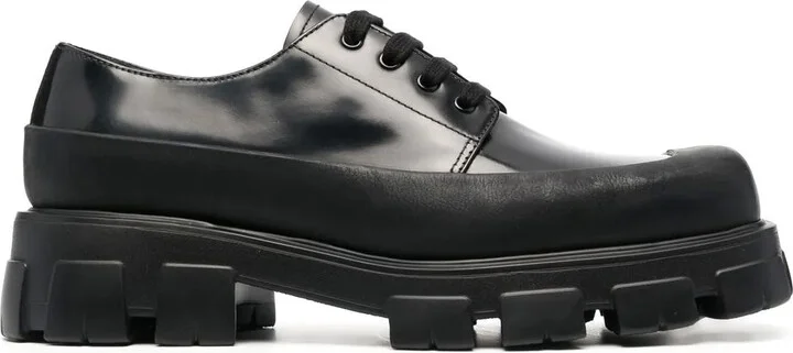 brushed leather Derby shoes