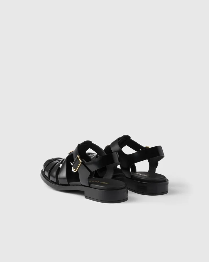Brushed leather fisherman sandals - Image 4