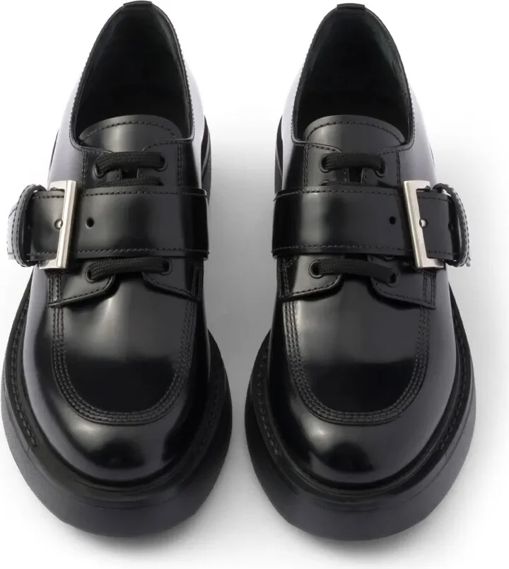 Brushed leather lace-up shoes - Image 5