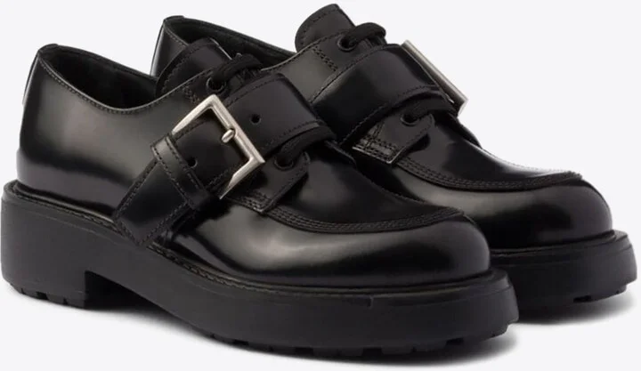 Brushed Leather Lace-Up Shoes - Image 3