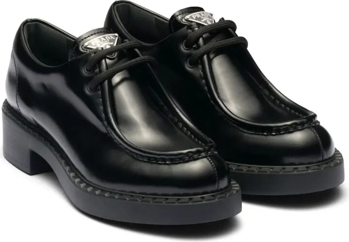 Brushed Leather Lace-Up Shoes - Image 2