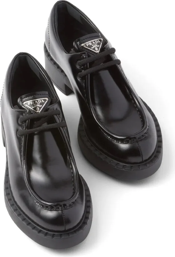 Brushed Leather Lace-Up Shoes - Image 4