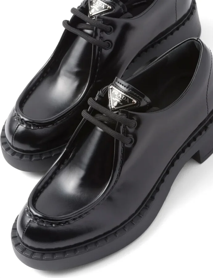 Brushed Leather Lace-Up Shoes - Image 5