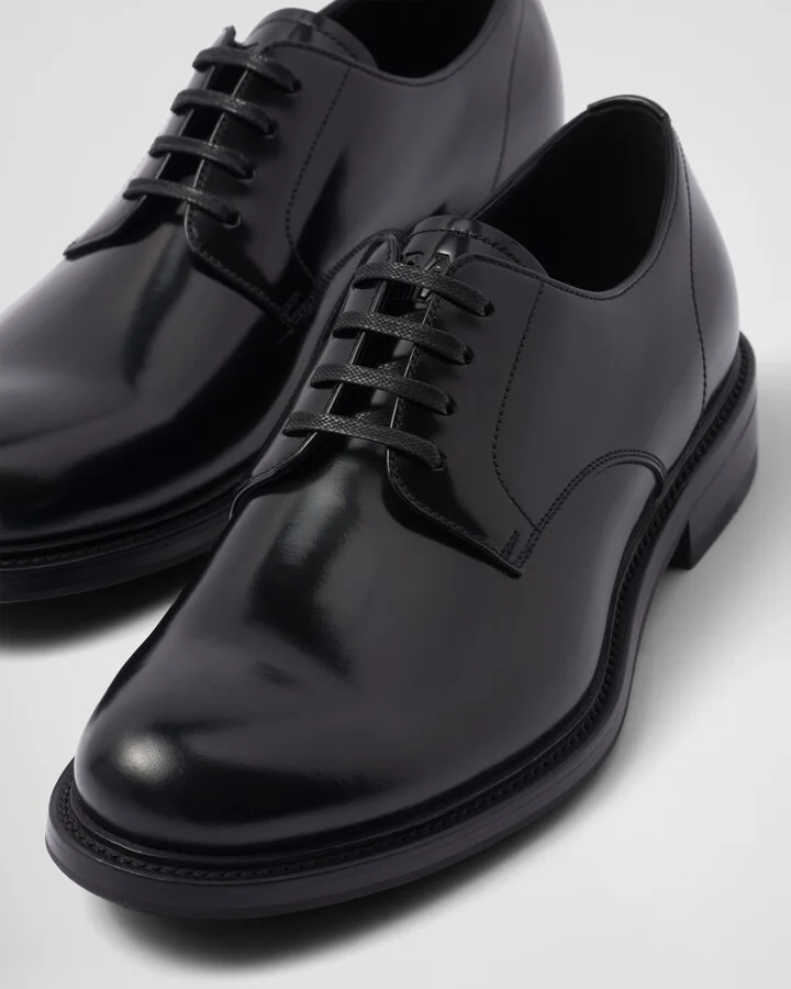 Brushed leather lace-up shoes - Image 6