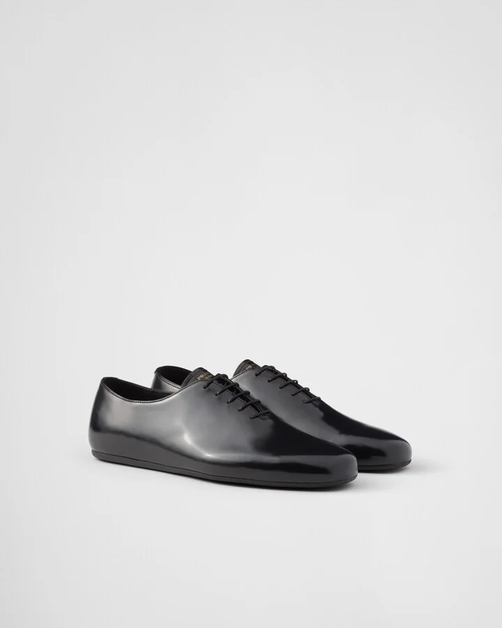 Brushed leather lace-ups