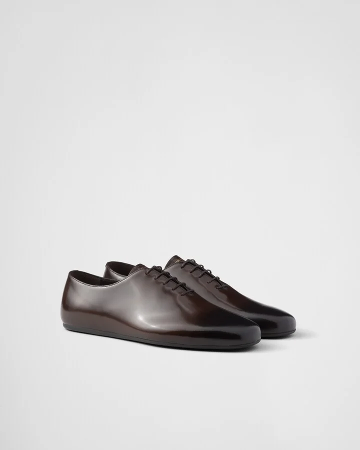 Brushed leather lace-ups
