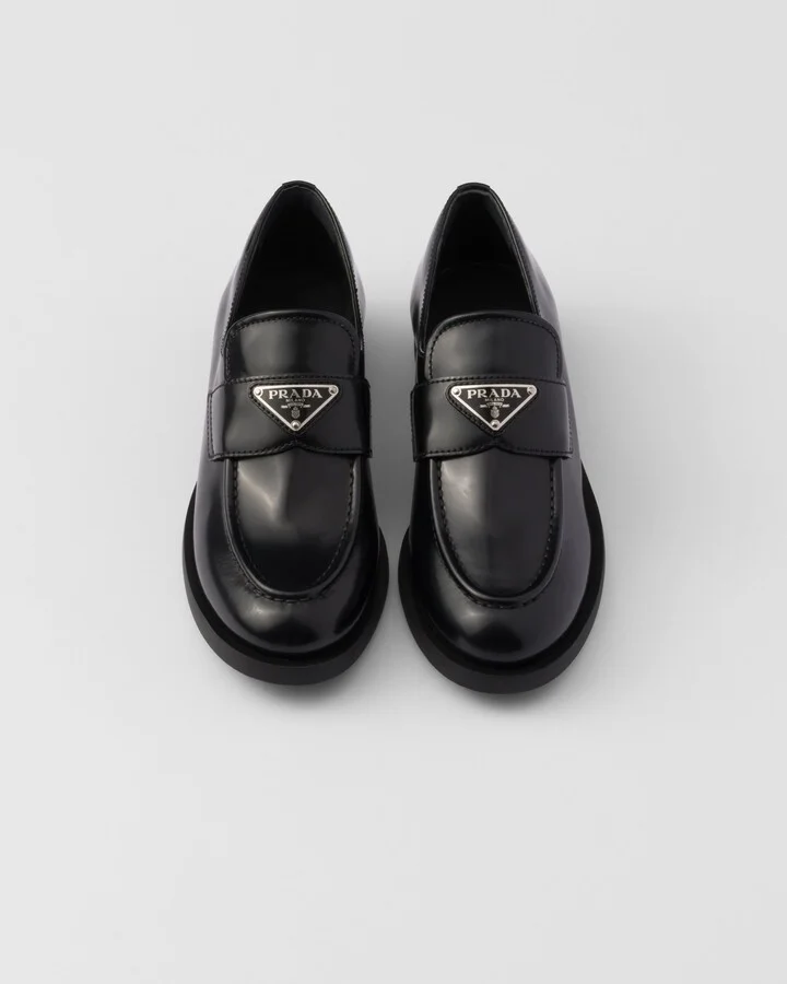 Brushed leather loafers - Image 4