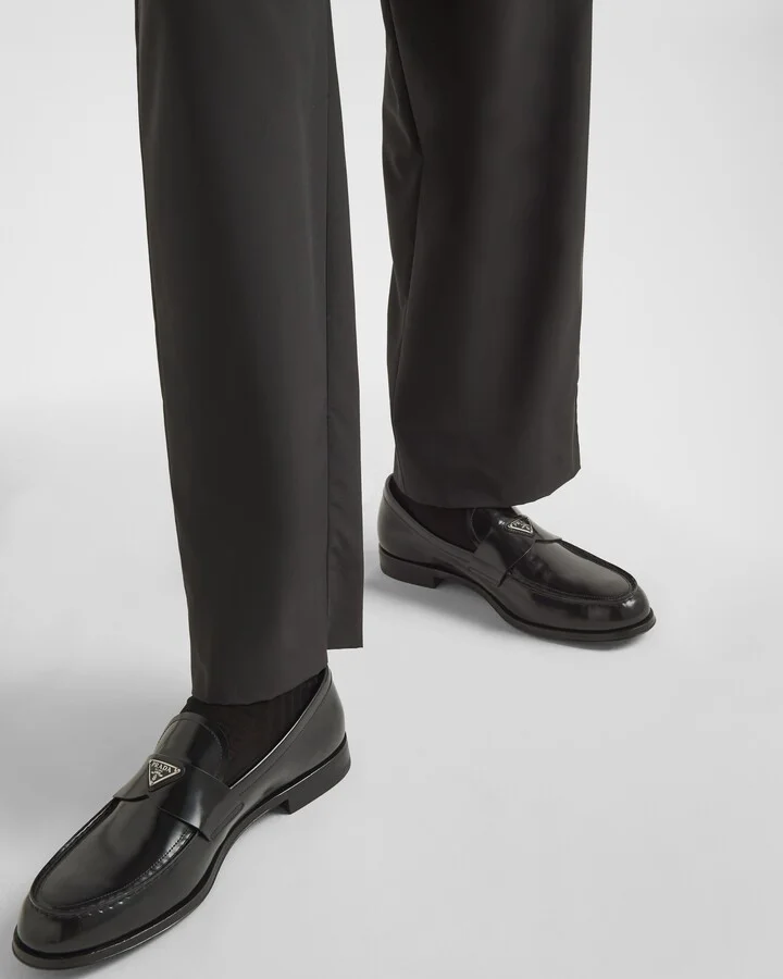 Brushed leather loafers - Image 3