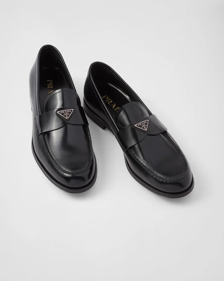 Brushed leather loafers - Image 4