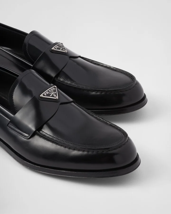 Brushed leather loafers - Image 6