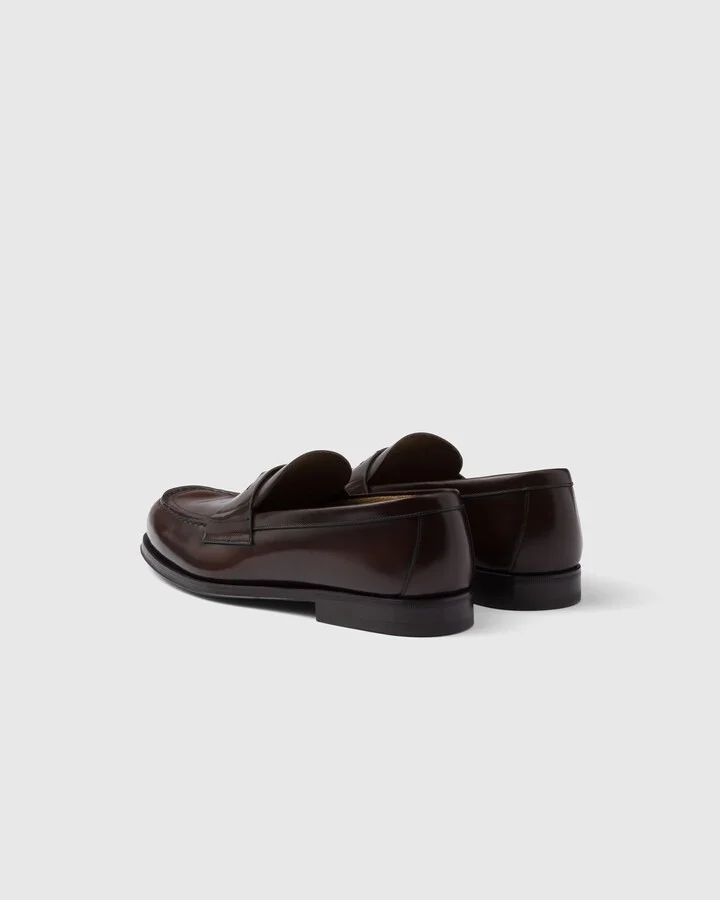 Brushed leather loafers - Image 5