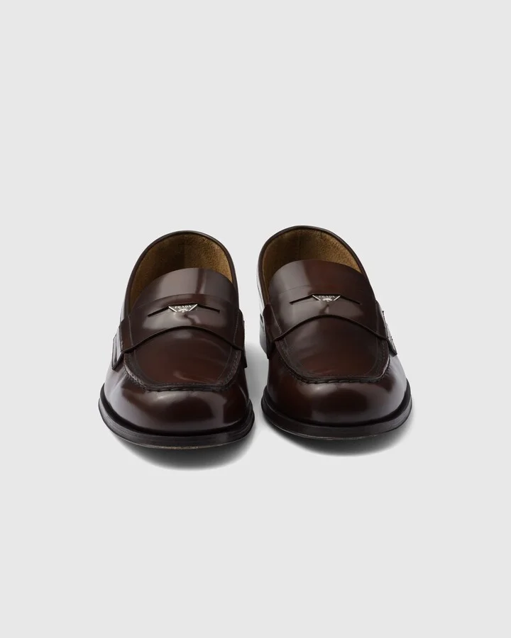 Brushed leather loafers - Image 6