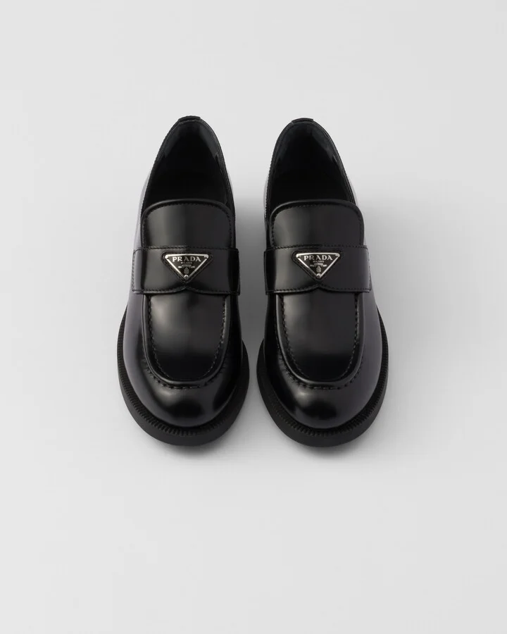 Brushed leather loafers - Image 4