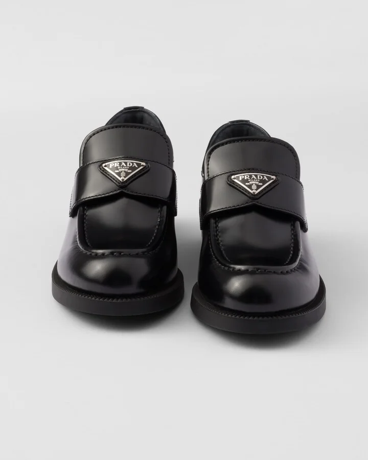 Brushed leather loafers - Image 6