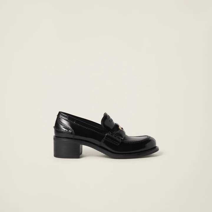 Brushed leather loafers - Image 2