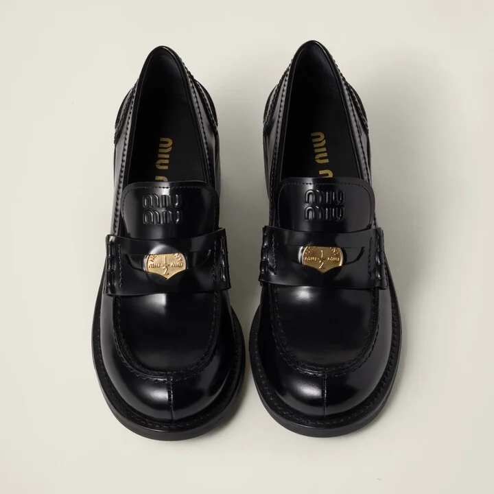 Brushed leather loafers - Image 4