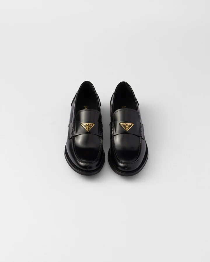 Brushed leather loafers - Image 4