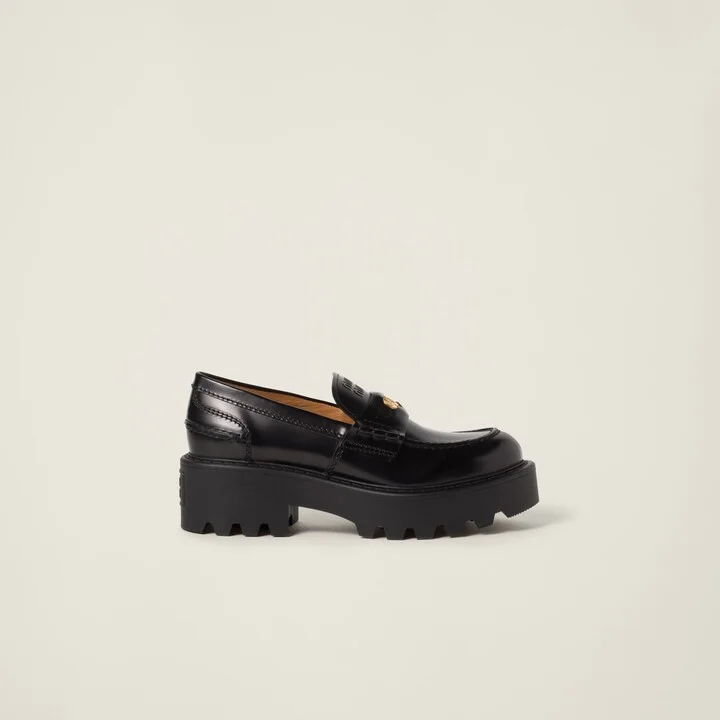 Brushed leather loafers - Image 2