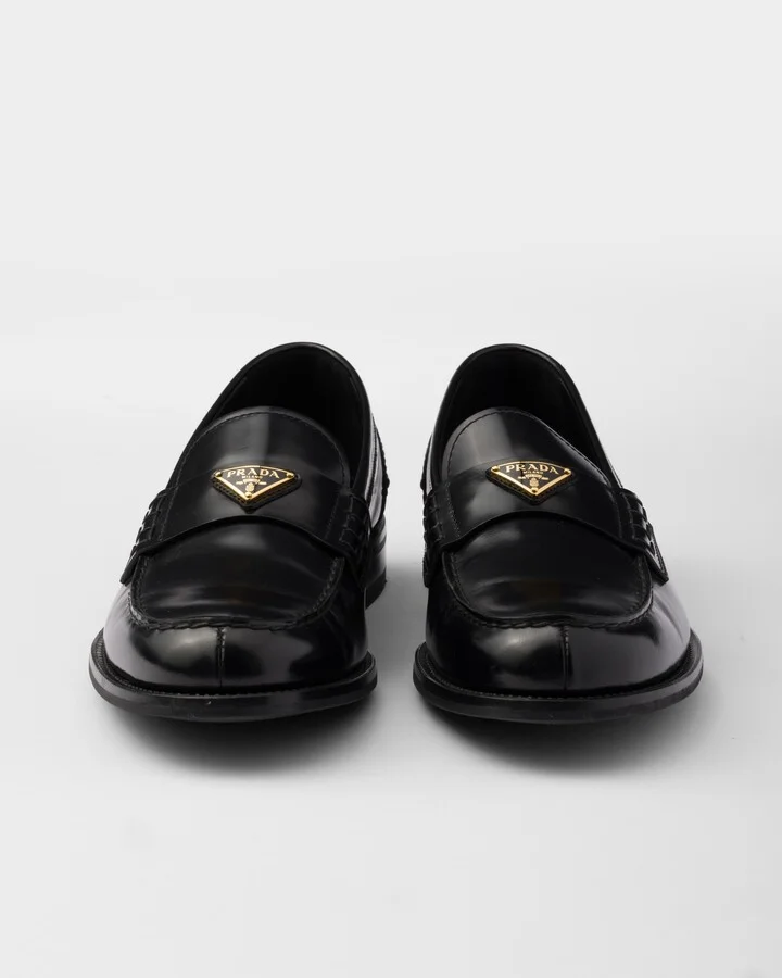 Brushed leather loafers - Image 6