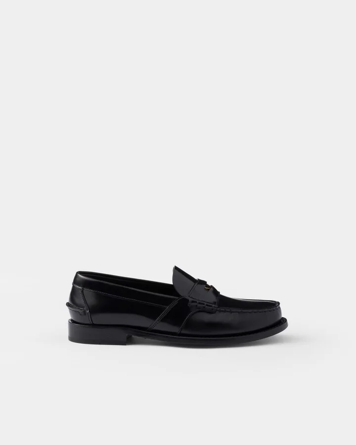 Brushed leather loafers - Image 2