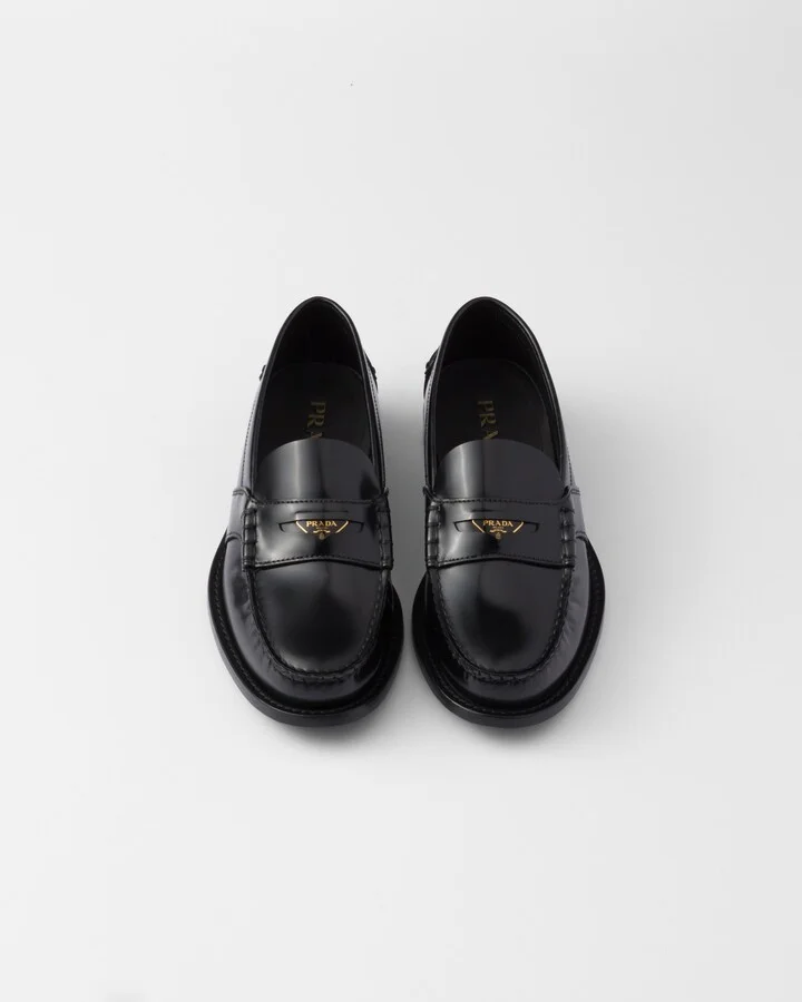 Brushed leather loafers - Image 3