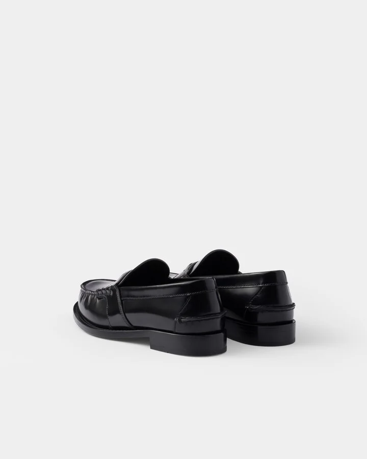 Brushed leather loafers - Image 4