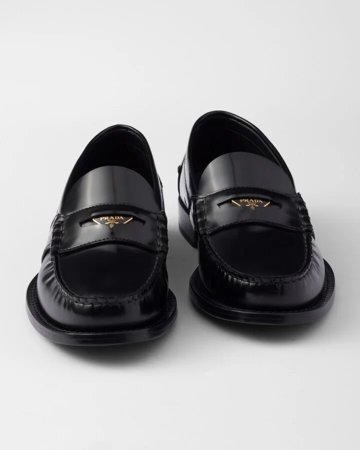 Brushed leather loafers - Image 5