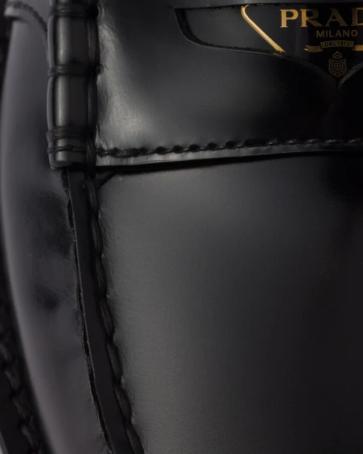 Brushed leather loafers - Image 6