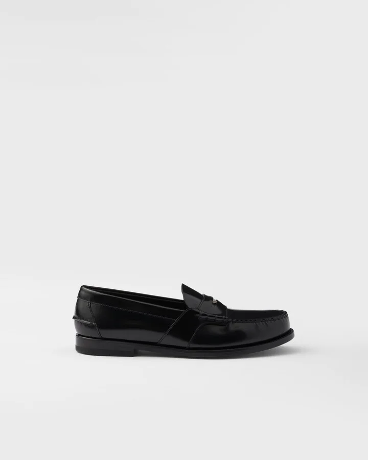 Brushed leather loafers - Image 2