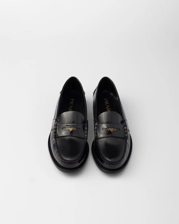 Brushed leather loafers - Image 3