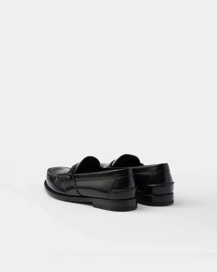 Brushed leather loafers - Image 4
