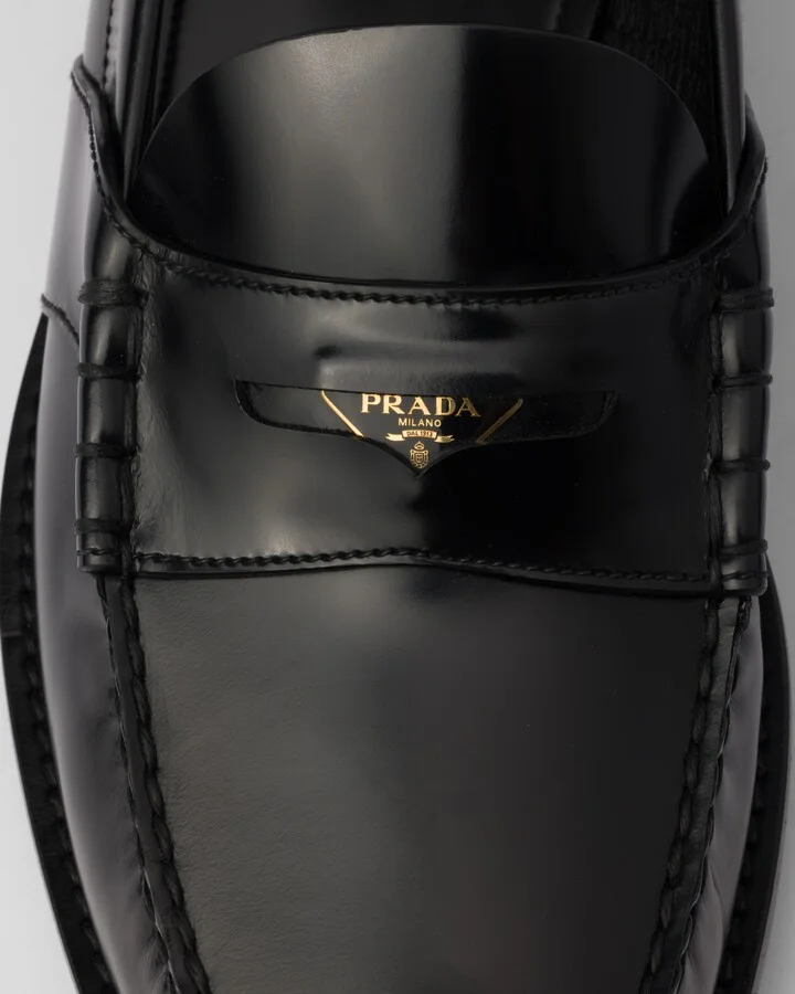 Brushed leather loafers - Image 5