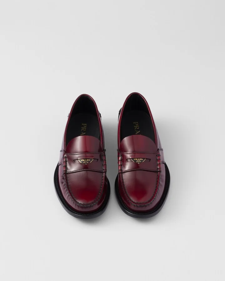 Brushed leather loafers - Image 3