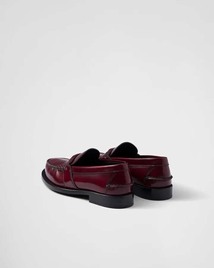 Brushed leather loafers - Image 4