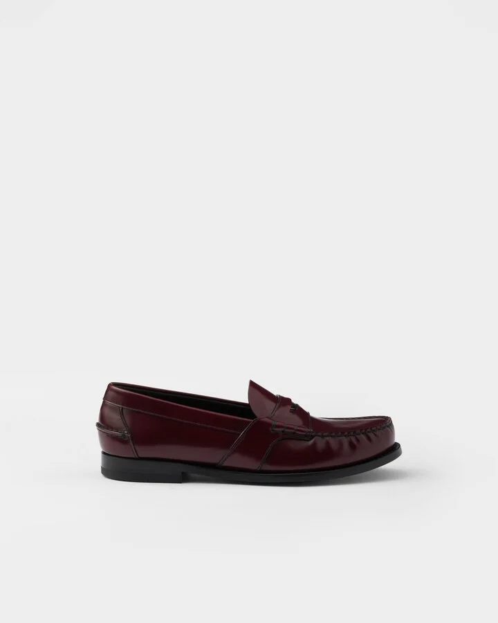Brushed leather loafers - Image 2