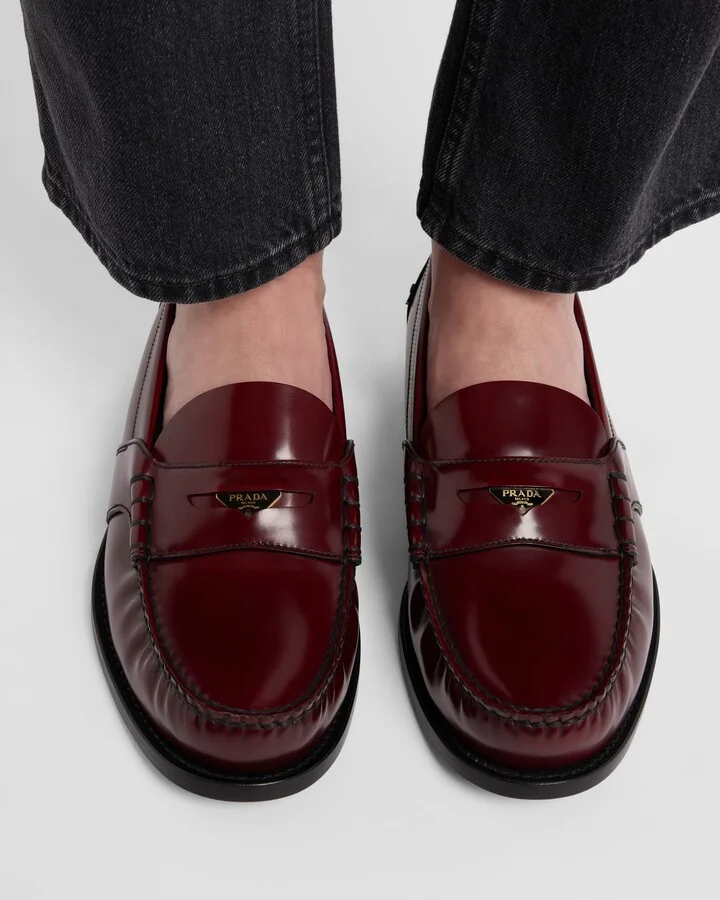 Brushed leather loafers - Image 3