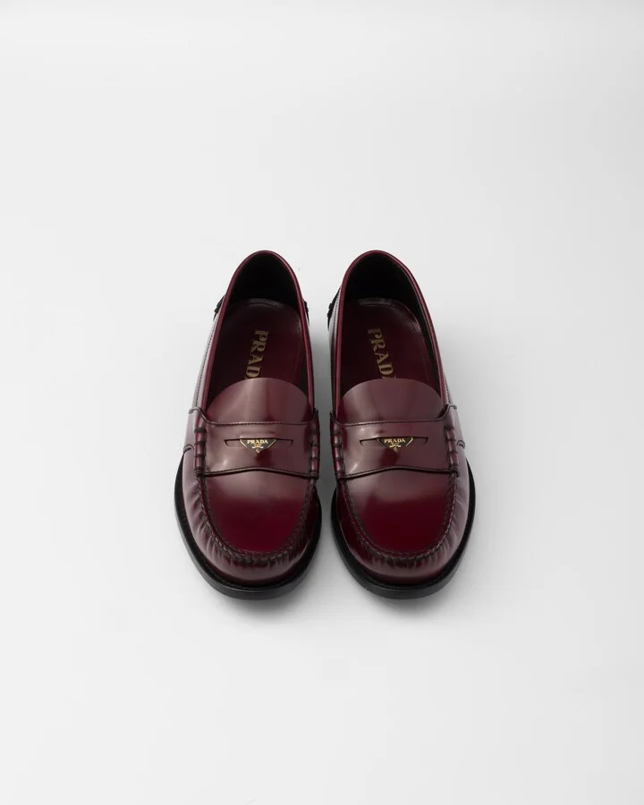 Brushed leather loafers - Image 4